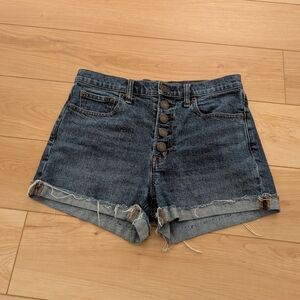 Gap Denim Button-Fly Women Shorts High Waisted